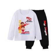 MERAH Merdeka Anomali Children's Suit One Set Red and White Tung Sahur 3-13 Years Independence Cloth