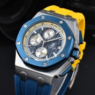 New Man's Quarz Watches  Business Leisure Fashion Full Function Chronograph Wristwatches Silicone St