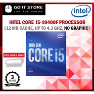 Intel Core I5-10400 /I5-10400F (NO GRAPHIC) LGA1200 Desktop Processor (12M CACHE, UP TO 4.30 GHz)