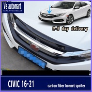 Vemart civic fc Carbon fiber bonnet spoiler accessories 2016 2017 2018 2019 2020