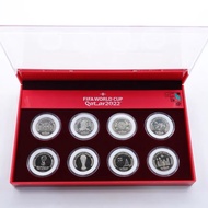S3486:  Qatar 2022 World Cup commemorative coins 8 pieces set complete set 1 Riyal coin original box