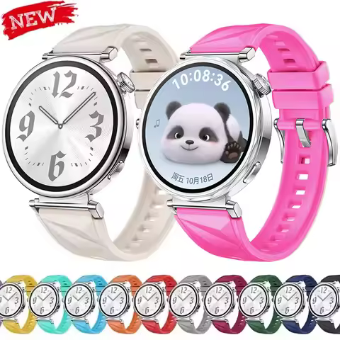 New Silicone Strap for Huawei Watch GT5/GT4 41MM Official Color Crystal Patterned Bracelet for Huawe
