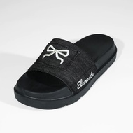 E13 - Dép ELements Denim Bow họa tiết túi nơ - (Slipper) Dép Elements vải jean thêu nơ - Elements