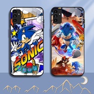 NC-82 Sonic The Hedgehog Glass Case For Samsung A05S A35 A55 A24 A14 A15 A04S A34 A25 M15 A54 S21 FE