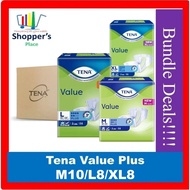 Carton Sales!!!!TENA Value Tape M 10s / L 8s/ XL 8s Adult Diaper(1 ctn = 8 Packs)/Dr.P Premium Level