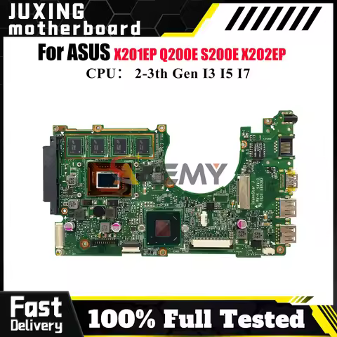 X202E Laptop Motherboard For ASUS VivoBook S200E X202EV X202E X201EP Q200E X202EP Mainboard With I3