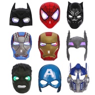 【Ready Stock】Marvel Avengers Toys LED Light Spider Man Hulk Iron Man Captain America Mask Action Figures Cosplay Prop