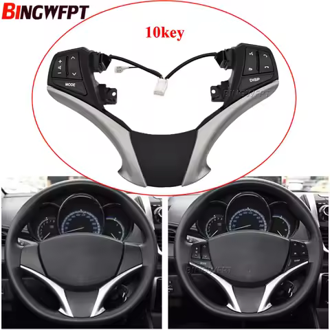 NEW Audio Control Switch Steering PAD Audio Control Button fit for Toyota Yaris 2013-2016 84250-0D12