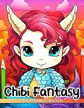 Chibi Fantasy Coloring Book: Color Your Way Through Magical Realms with Cute Chibi Characters - For 