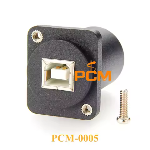 1pc D Type USB 2.0 B to USB 2.0 A Module Female Socket Chassis Converter Adapter Panel Mount Jack Co