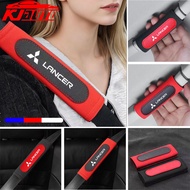 Mitsubishi Lancer Suede Leather Car Seat Belt Safety Belt Shoulder Cover Auto Leather Roof Handle Pr