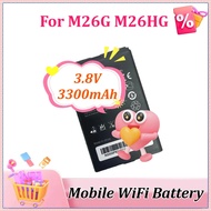 3.8V 3300mAh M26MG Replacement for M2 M100-CAT6 M27HG 4G M26G M26HG for Router Mobile WiFi Rechargea