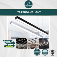 T8 Led Linear Pendant Office Light Double/Single Casing Office Hanging Light T8 LED Fixture Lampu Ka