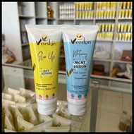 Spaket Vezskin Hb Mlm+Hb Siang Ori Lotion Pencerah Perawatan Kaki Tangan Produk Berkualitas