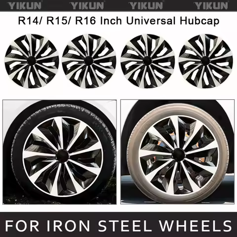 4PCS Universal Wheel Cover Hubcap R14 R15 R16 Inch Replacement Hub Caps Wheel Rim Cover Snap On SUV 