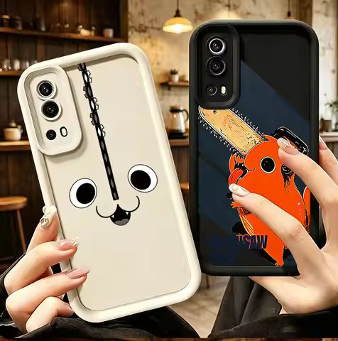 Cartoon Chainsaw Man Denji Pochita Case For Vivo IQOO Z9 V40 V50 V60 V70 X300 Y75 Y73 Y58 Y39 Y100 Y