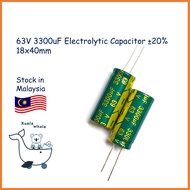 63V 3300uF Electrolytic Capacitor Kapasitor Elco18x40mm 63V3300UF