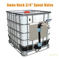 Treeling 1000L Water Tank Accessories IBC Gooseneck Outlet Tap IBC Container Adapter for Water Tank IBC 3 4 Inch Tap Ada