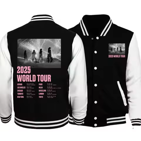 Pink Tour 2025 Hoodie Baseball Uniform Jacket Women Men Baseball Jacket Hoodie Tops