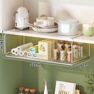 全城熱賣 - 浴室 廚房櫥櫃下掛置物架 家用碗盤調料掛籃 吊櫃 懸掛式分層桌下收納掛架