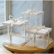 READY STOCK WHITE 6/8/10 Inch(1/2/3 Tier) Wedding Box/Gift Box/Hantaran /Transparent Cake Box