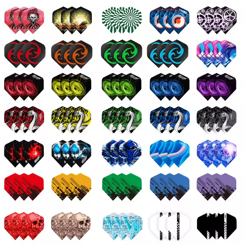 CyeeLife 105Pcs Dart Flights,Standard Dart Flights Durable PET Dart Flights for Soft Tip and Steel T