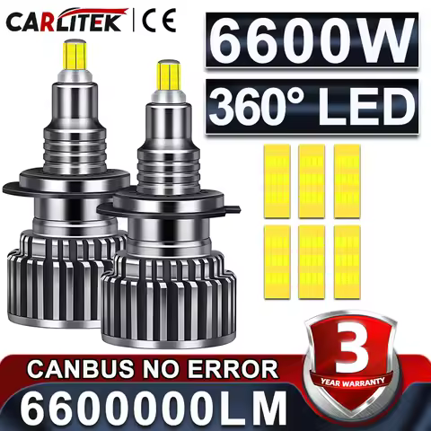 6600W H7 LED H1 H11 9005 9006 880 H27 Car Headlight Bulbs 6600000LM LED Lights For Projector Lenses 