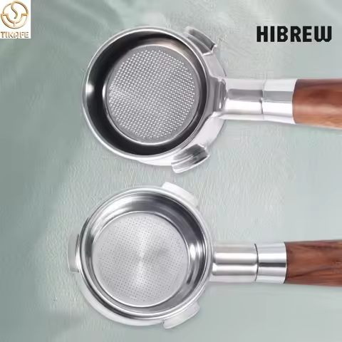 58mm 3-Ears Bottomless Portafilter Espresso Holder for Hibrew H13/H7/H7A/H7B/H10A - Includes 18g Bas