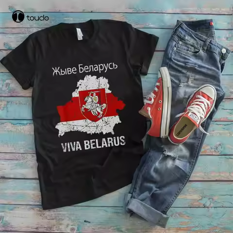 Viva Belarus White Red Pagonya Flag Support Belarus Protesters Pullover T-Shirt.