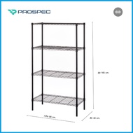 PROSPEC-PSS001 ชั้นวางของปรับระดับได้ 4-5 ชั้น Wire Shelf 4-5 Tiers Size 90x40x165 cm. สีดำ PSS001