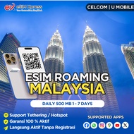 eSIM MALAYSIA Daily Unlimited 500 MB Data | eSIM Roaming Perjalanan Langsung Aktif