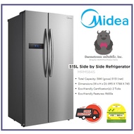 Midea MRM584S Side by Side Refrigerator, 515L ✔✔ | Free Delivery &amp; Stand Fan