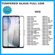 TEMPERED GLASS FULL COVER VIVO S1 S1 PRO T1 5G T1 PRO 5G V5 LITE V7 V9 V9PRO V11 V11i V11 PRO V15 V15 PRO V17 PRO V17 V19 V20 V20SE V23E V21 4G 5G V23 5G V25 V27 V25E - BDC