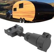 YANGGUA Trailer Adapter Plug, 7 PIN Female to Flat 7 PIN Round Female, Durable Construction Wiring C
