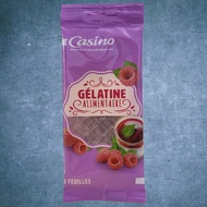 << Bag 17g ~ 9 leaves >> FOOD GELATIN LEAVES [FRANCE] CASINO Gelatine Leaf