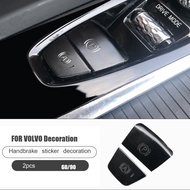 For Volvo XC90 XC60 S90 V90 S60 V60 handbrake sticker decorative sticker black interior supplies Car