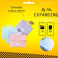 A4 Colourful Expanding File 13 Pocket Grid File Student Folder Document Student Office Expandable Fi