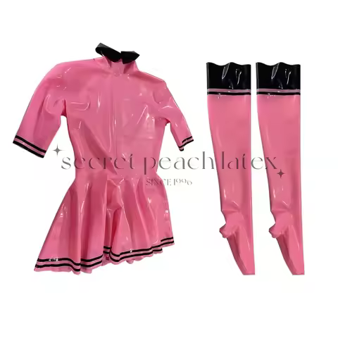 Pure Natural Latex Dress With latex Stocking Ready to ship