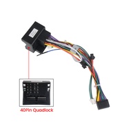 40pin Quadlock Cable Adapter Canbus Box Car Android 16 Pin Connector Harness For VW Golf Mk5 MK6 Pas