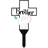 Boannier Garden stone pile tombstone cemetery decoration brother commemorative tombstone boy cross c