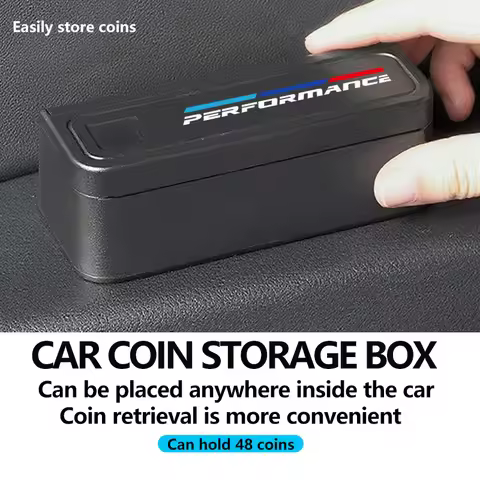 Universal Car Storage Coin Box Creative Coins Purse Accessories For BMW E91 X5 E70 F11 E30 F31 X3 F2