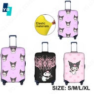 【In Stock】Kuromi Washable Travel Luggage Cover Funny Cartoon Suitcase Protector Fits 18-32 Inch Luggage