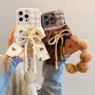 防摔创意手机壳mobile Phone Shell毛绒蝴蝶结苹果17ProMax手机壳16151413ProiPhoneXR秋冬78Plus女26.6.6