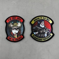 Tactical Morale Badge M4 Rifle Printing Patch Elderly Military Armband Hook & Ring Fastener