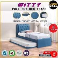 Living Mall DR CHIRO Witty Single/Super Single Pull Out Bed Frame with Add on Mattress
