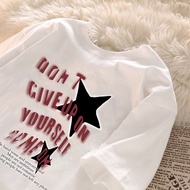 Kaos Distro Dont give yourself atasan unised Pria Wanita Baju atasan lengan pendek style korean