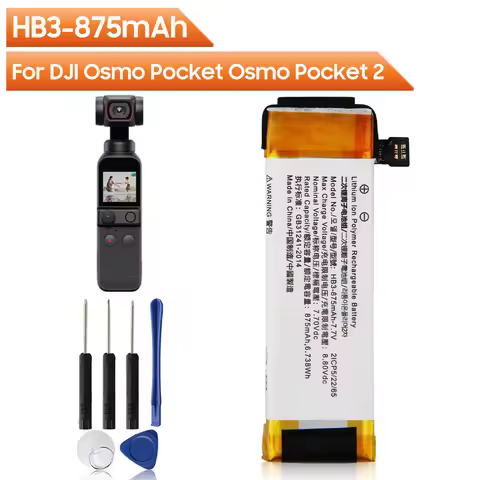 NEW Replacement Camera Battery HB3 For DJI Osmo Pocket Osmo Pocket II Osmo Pocket 2 875mAh