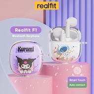 Realfit F1 Bluetooth Earphone with Cute Case Mini Wirless Earbuds with Microphone