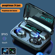 TWS F9 headset bluetooth full bass original Nirkabel Earphone Bluetooth 5.0 Earbud Tahan Air dengan