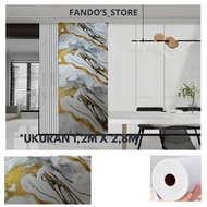 Fando's Store - Marble Vinyl Wall Paper Size 1,2M x 2.8M Foam Roll Room Decoration